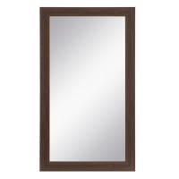 RUSTIC ECO - Espejo de suelo de madera rozada con marco marrón