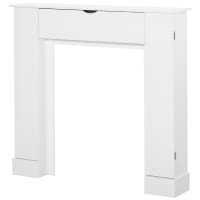 Marco de chimenea MDF blanco 107x18x100 cm