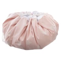 Tapis et sac de rangement polyester rose 140x140