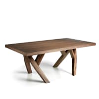 Table L200  avec plateau rectangulaire en bois placage noyer