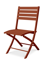 MARIUS - Chaise de jardin en aluminium terracotta