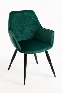 KRES TERCIOPELO - pack 2 sillas estilo velvet color verde en terciopelo