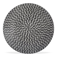 PATIO - lot de 6 - Assiette plate   27 cm  en grès  noir