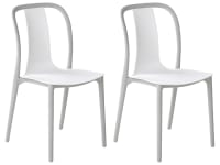 SPEZIA - Lot de 2 chaises de jardin blanc / gris clair