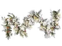 WHITEHORN - Guirlande de Noël LED effet neige 270 cm blanc