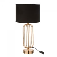 LEANA - Lampe à poser art déco 51cm en métal doré