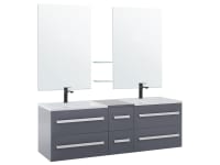 MADRID - Meuble double vasque gris