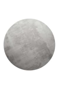 VILLA ROSSO - Tapis rond tufté mèches rases (15 mm) gris clair 200 D