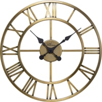 ROMAN - Horloge murale en acier doré D41