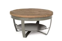 COSTALE - Table basse ronde en bois et métal