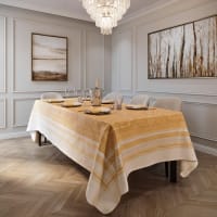 GALERIE ROYALE REFLETS D OR - Nappe antitache déperlant or 174X254