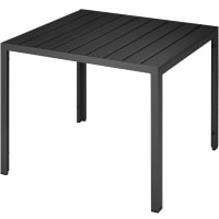 Table de jardin carrée 90 x 90 cm noir