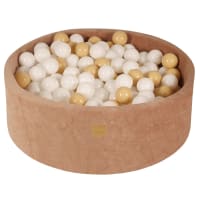 VELVET - Piscina terciopelo beige bolas blancas y beige Al. 30 cm