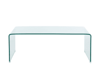 GINZA - Table basse   verre transparent l120cm