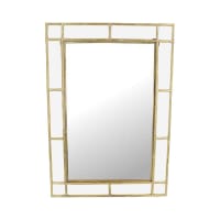 Espejo con marco metálico dorado