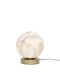 CARRARA - Lampe de table  abat-jour en verre or/verre teint, h. 18cm