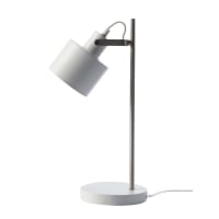 OCEAN - Lampe de table en métal blanc mat, h 43 cm d 11 cm