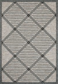 ACAPULCO - Tapis extérieur motif losange gris et anthracite - 120x160