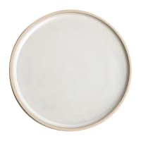 Lot de 6 assiettes plates bord droit 180 mm blanche