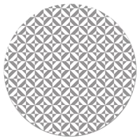 ALFOMBRAS MINIMALISTAS - Alfombra vinílica redonda geometría gris 150x150 cm