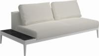 GRID - Canapé et table  Tissus blanc 206x85x103 cm
