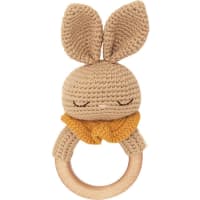 Anneau de dentition en crochet lapin Ocre