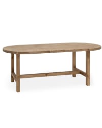 OLIVIA - Table de salle à manger en bois couleur marron vieillie 160cm