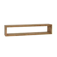 DENVER - Meuble TV suspendue en bois couleur marron vieilli 120cm