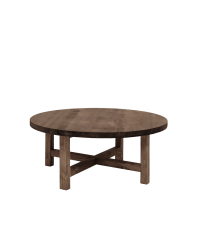 OLIVIA I - Table basse en bois couleur noyer Ø60cm