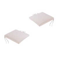 Pack 2 cojines para sillas de jardín beige 44x44x5 cm