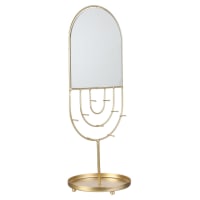 ART DÉCO - Porte-bijoux avec miroir design doré