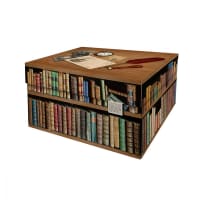 BOOKS - Boite de rangement carton multicolore 39,5x32x21cm