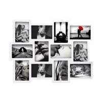 BEST MOMENTS - Pêle-mêle pour 12 photos de taille 10x15 en mdf blanc