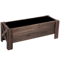 Vaso Luminoso Fioriera In Resina Rettangolare H 80 CM Led Multicolor