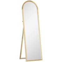 Espejo de pie de madera maciza en tono blanco 160x52cm Atlas