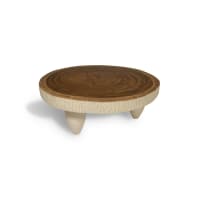 ABA - Table basse ronde en bois d'acacia 80cm