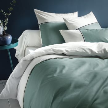 Duo Housse De Couette En Coton Bicolore 220 X 240 Duo Maisons Du Monde
