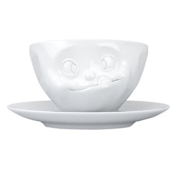 Tasse Et Sous Tasse Heureux En Porcelaine 0ml Humeur Maisons Du Monde