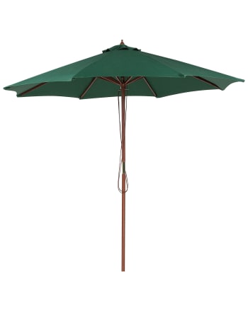 Beliani Ombrellone da giardino in legno Ø270cm colore verde Toscana 