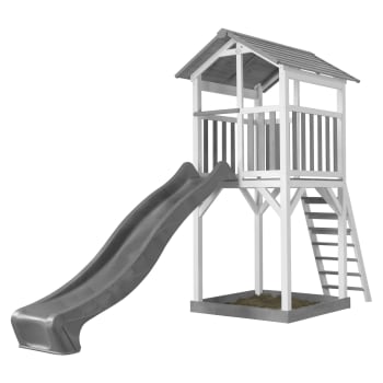 Toboggan 5 en 1 pour enfants - Jouets d'escalade toboggan, escalade, espace  de rangement, balançoire, cadre de basket-ball En PEHD Vert