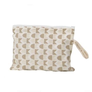 Pochette de plage coton 22x27 bleu paon SKANDI