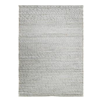 Tapis en laine, jute et coton tresse naturel 160x230 CARAVELLE ...