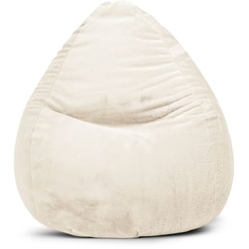 Pouf Géant XXL, Fauteuil D'intérieur Déhoussable - 150 X 180 Cm Sherpa Beige Vivezen