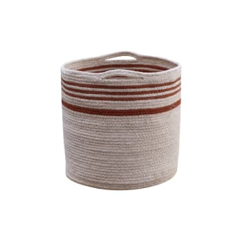 Panier rectangulaire en coton gris Maisons du Monde