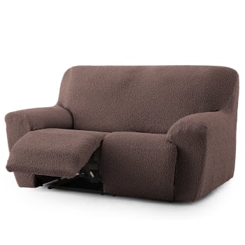 Cubre sofá chaise longue derecho aterciopelado ocre 250-300 cm TURIN, Maisons du Monde