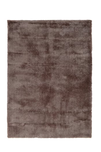 Tappeto Pelo Lungo Soggiorno Peloso Monocromatico Moderno, Colore: Beige  Taupe, Dimensione:80x150 cm