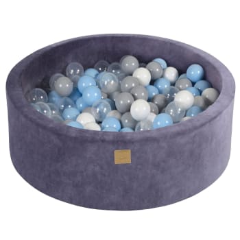 MeowBaby® Piscine Balles Pour Bébé Rond 90x30cm, Velvet, Beige: 200 Balles  Au Choix