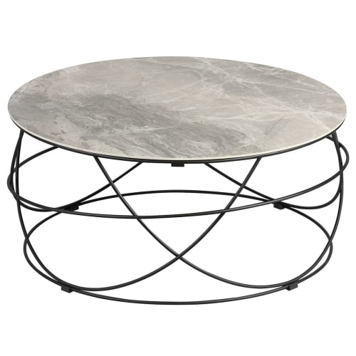 Table  basse ronde plateau céramique