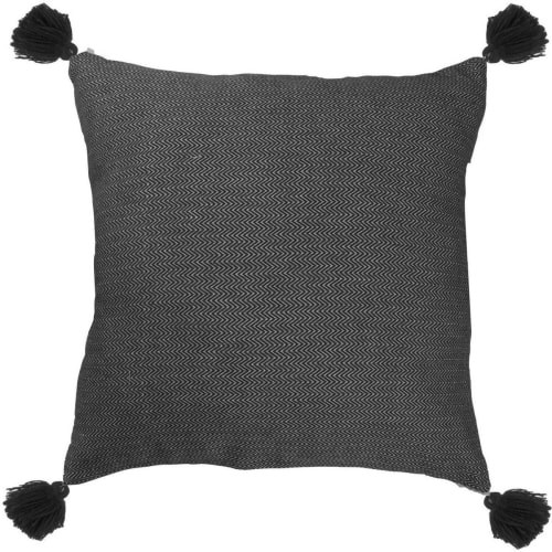 Fodera per cuscino quadrato cotone 50x50 nero STOCKHOLM