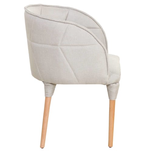 Canapés et fauteuils Fauteuils | Fauteuil matelassé en tissu beige - AP77370
